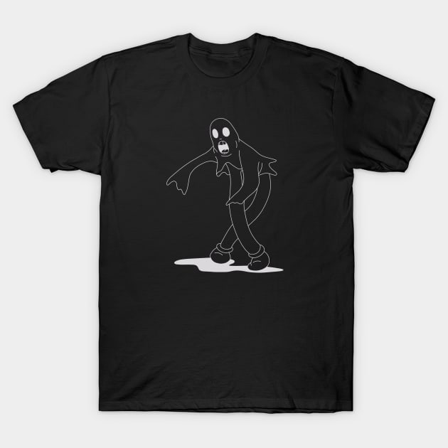 Old Cartoon Ghost T-Shirt by Bleachie